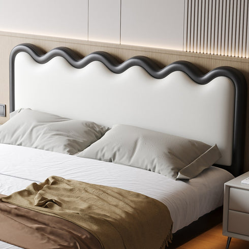 Berne Cotton Linen Fabric Simple Floating Bed Frame